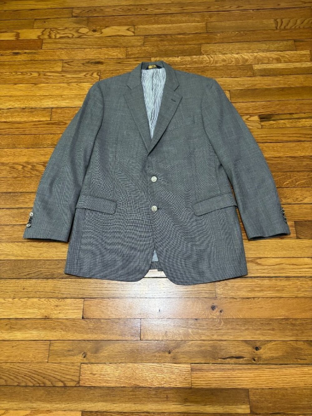 Brooks Brothers Men's Blazer Jacket Size 40R Gray Wool Explorer 346 Fitzgerald